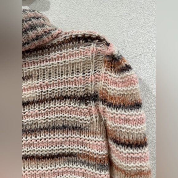 NWT A.L.C. Selina Space Dye Striped Wool Alpaca Blend Turtleneck Sweater Small - Picture 7 of 16